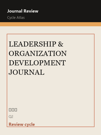 LEADERSHIP & ORGANIZATION DEVELOPMENT JOURNAL 期刊封面