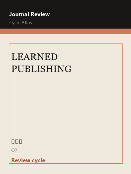 LEARNED PUBLISHING 期刊封面