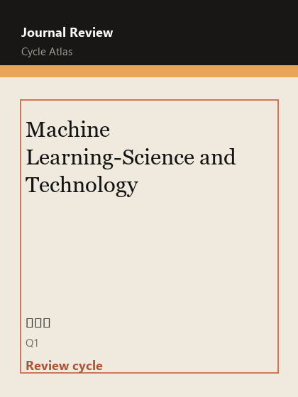 Machine Learning-Science and Technology 期刊封面