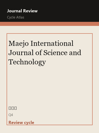 Maejo International Journal of Science and Technology 期刊封面