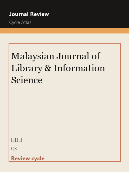Malaysian Journal of Library & Information Science 期刊封面