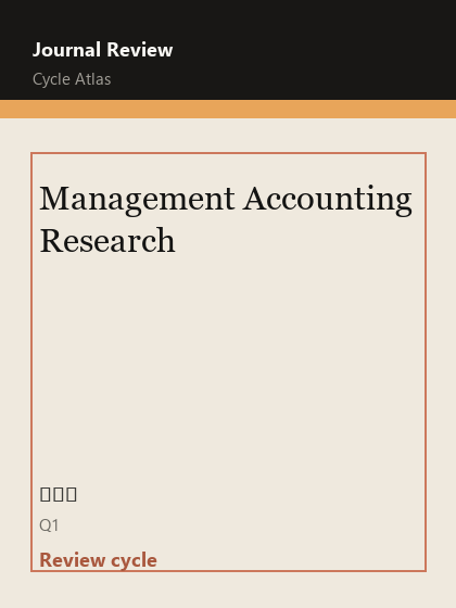 Management Accounting Research 期刊封面