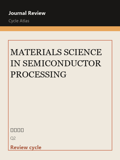 MATERIALS SCIENCE IN SEMICONDUCTOR PROCESSING 期刊封面