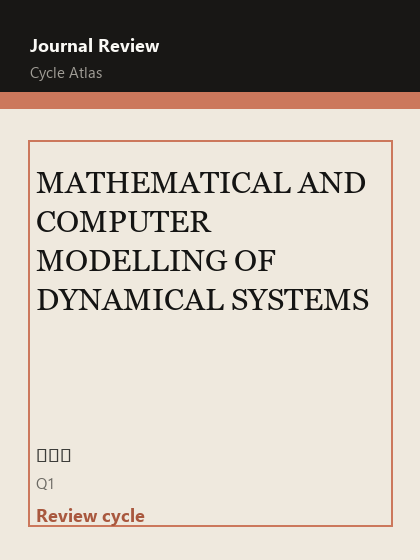 MATHEMATICAL AND COMPUTER MODELLING OF DYNAMICAL SYSTEMS 期刊封面