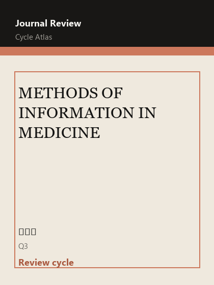 METHODS OF INFORMATION IN MEDICINE 期刊封面