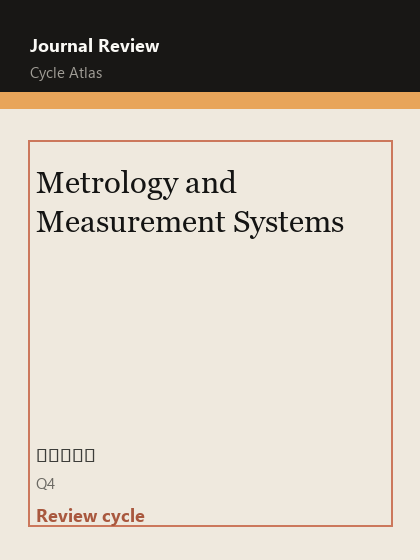 Metrology and Measurement Systems 期刊封面