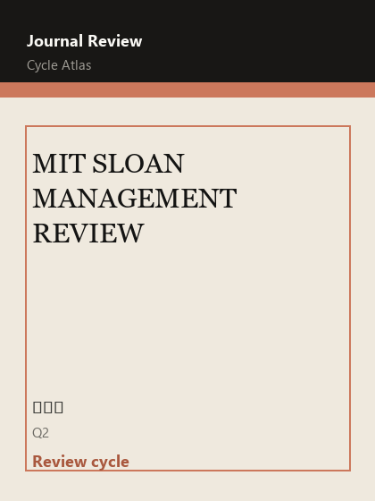 MIT SLOAN MANAGEMENT REVIEW 期刊封面