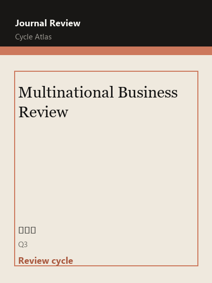 Multinational Business Review 期刊封面