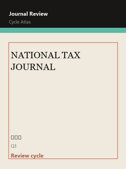 NATIONAL TAX JOURNAL 期刊封面