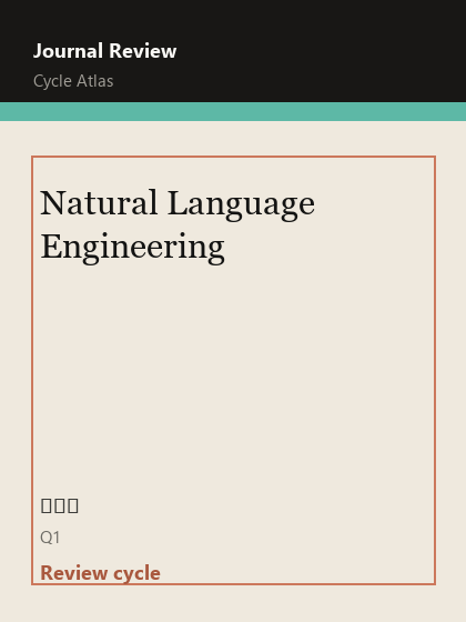 Natural Language Engineering 期刊封面