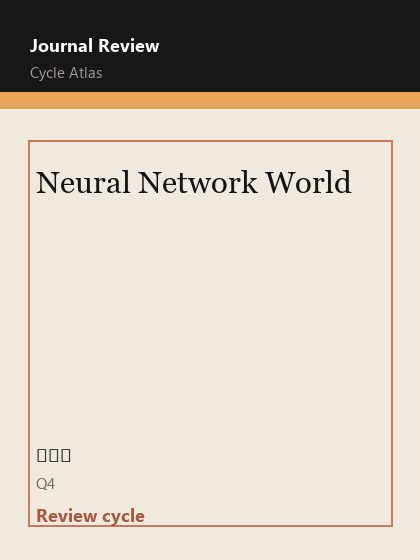 Neural Network World 期刊封面