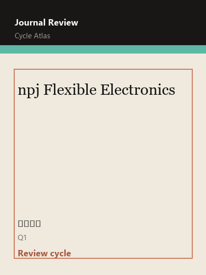 npj Flexible Electronics 期刊封面