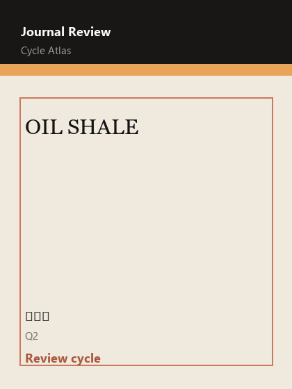 OIL SHALE 期刊封面