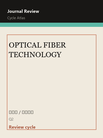 OPTICAL FIBER TECHNOLOGY 期刊封面