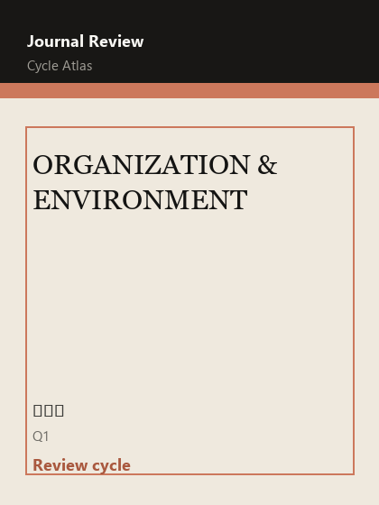 ORGANIZATION & ENVIRONMENT 期刊封面