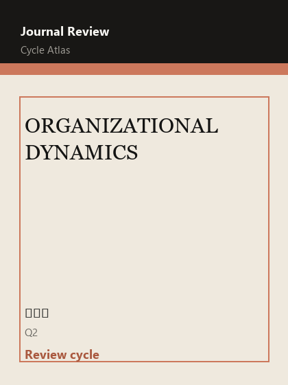 ORGANIZATIONAL DYNAMICS 期刊封面