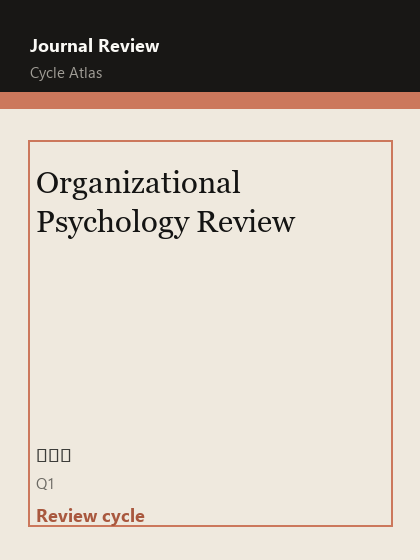 Organizational Psychology Review 期刊封面
