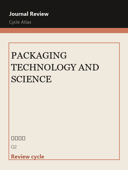 PACKAGING TECHNOLOGY AND SCIENCE 期刊封面