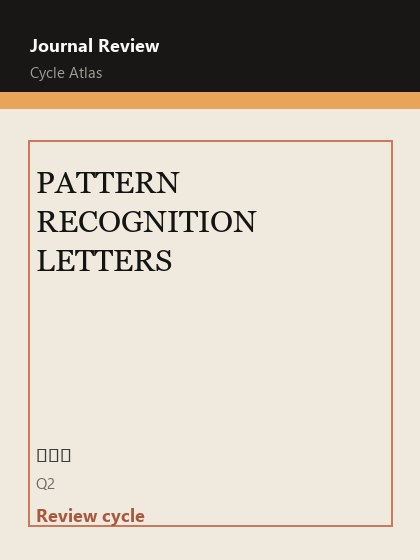 PATTERN RECOGNITION LETTERS 期刊封面