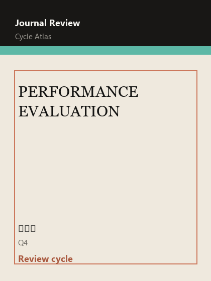 PERFORMANCE EVALUATION 期刊封面
