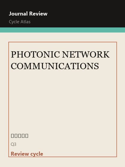 PHOTONIC NETWORK COMMUNICATIONS 期刊封面