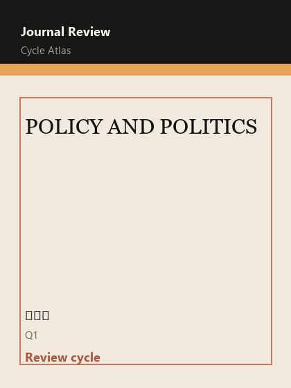 POLICY AND POLITICS 期刊封面