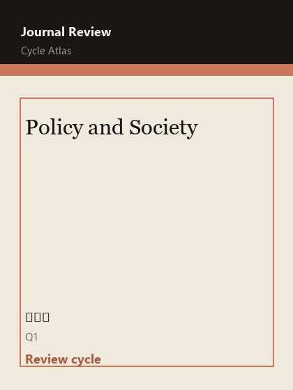 Policy and Society 期刊封面