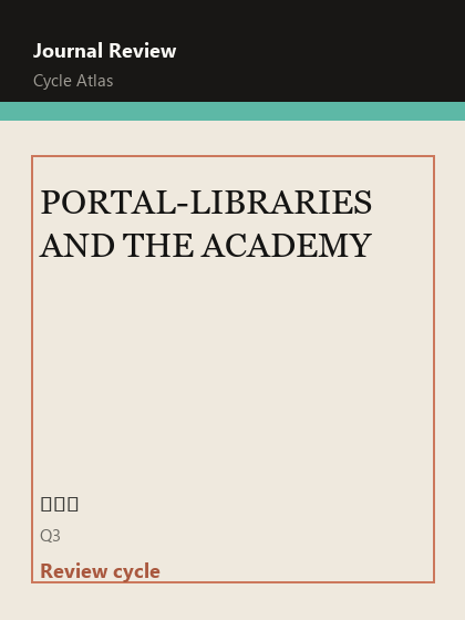 PORTAL-LIBRARIES AND THE ACADEMY 期刊封面