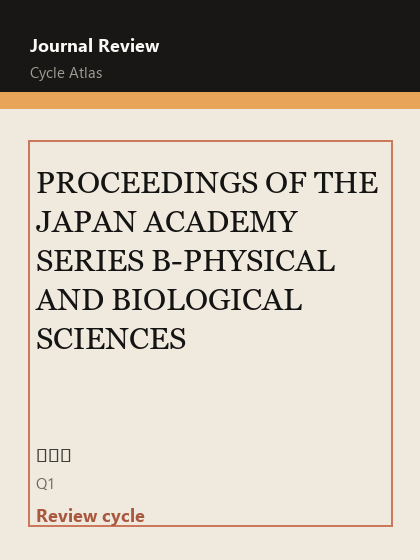 PROCEEDINGS OF THE JAPAN ACADEMY SERIES B-PHYSICAL AND BIOLOGICAL SCIENCES 期刊封面