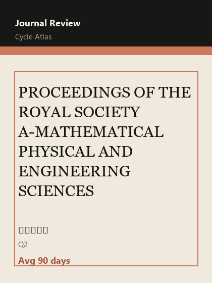PROCEEDINGS OF THE ROYAL SOCIETY A-MATHEMATICAL PHYSICAL AND ENGINEERING SCIENCES 期刊封面