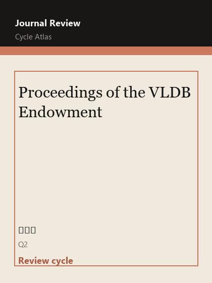 Proceedings of the VLDB Endowment 期刊封面