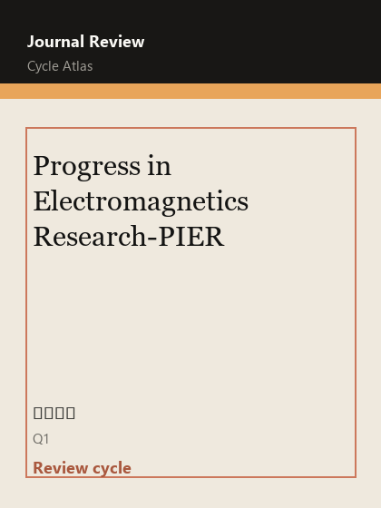 Progress in Electromagnetics Research-PIER 期刊封面