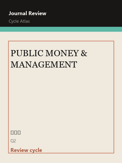 PUBLIC MONEY & MANAGEMENT 期刊封面