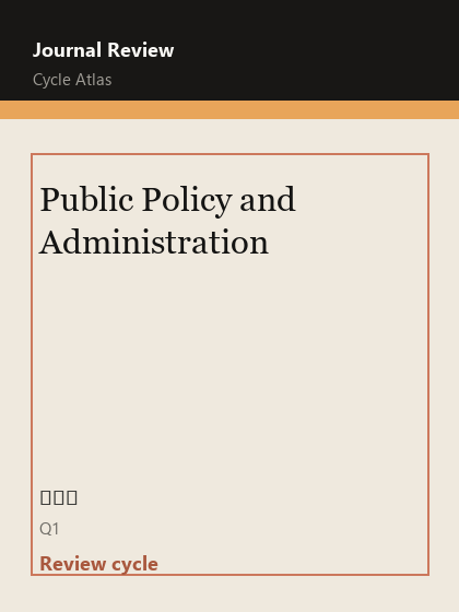 Public Policy and Administration 期刊封面