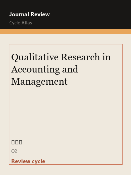 Qualitative Research in Accounting and Management 期刊封面