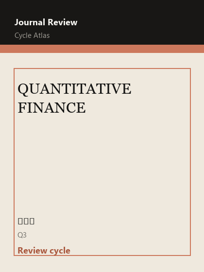 QUANTITATIVE FINANCE 期刊封面