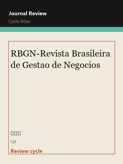 RBGN-Revista Brasileira de Gestao de Negocios 期刊封面