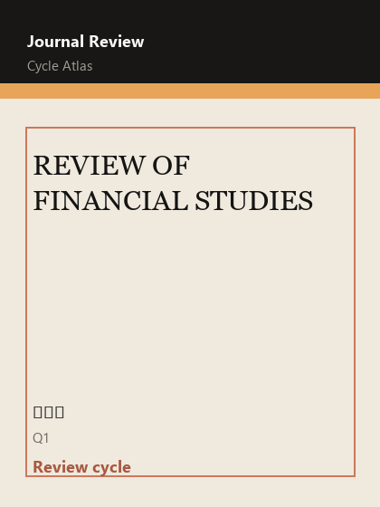 REVIEW OF FINANCIAL STUDIES 期刊封面