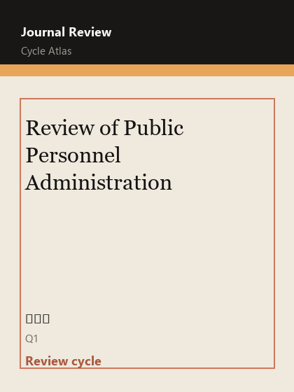 Review of Public Personnel Administration 期刊封面