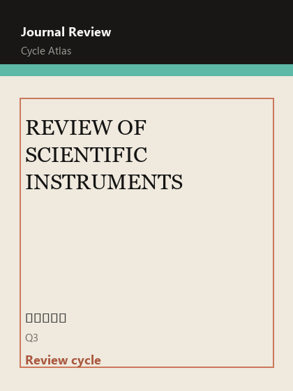 REVIEW OF SCIENTIFIC INSTRUMENTS 期刊封面