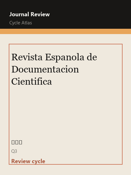Revista Espanola de Documentacion Cientifica 期刊封面