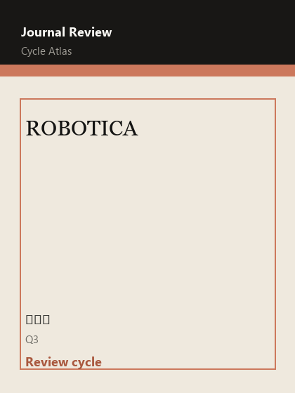 ROBOTICA 期刊封面