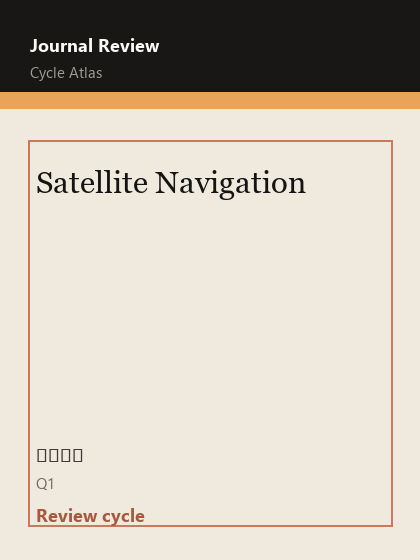 Satellite Navigation 期刊封面