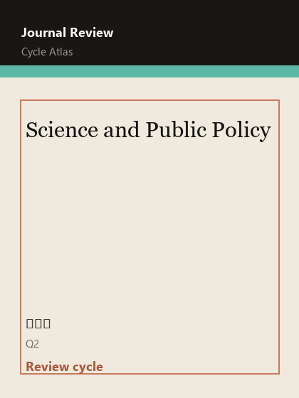 Science and Public Policy 期刊封面
