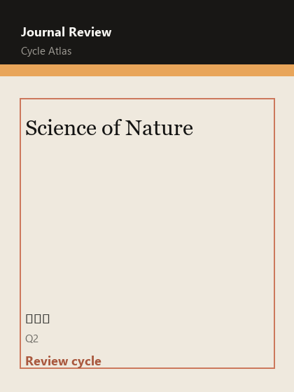 Science of Nature 期刊封面