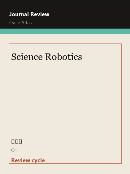 Science Robotics 期刊封面