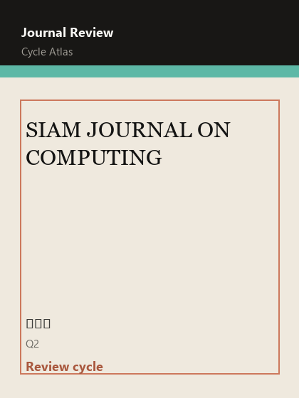 SIAM JOURNAL ON COMPUTING 期刊封面