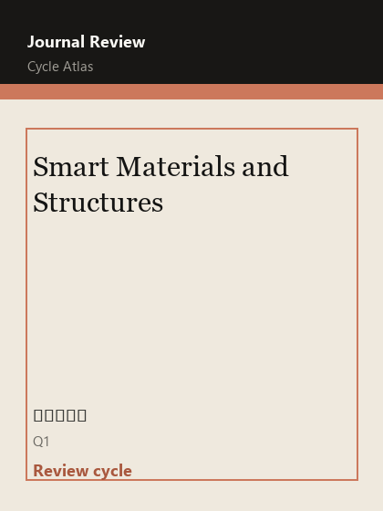 Smart Materials and Structures 期刊封面