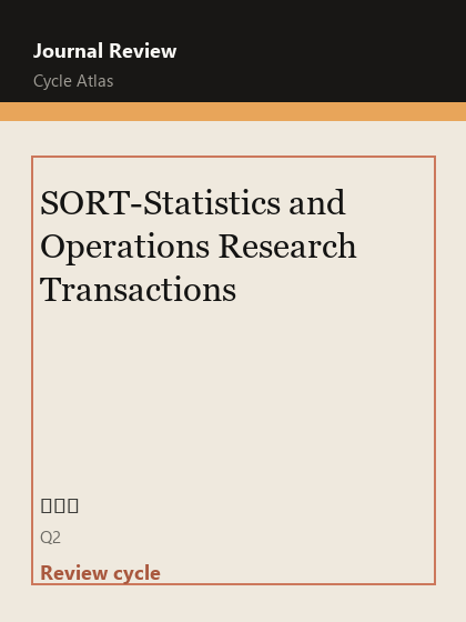 SORT-Statistics and Operations Research Transactions 期刊封面