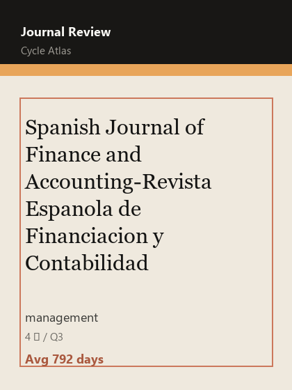 Spanish Journal of Finance and Accounting-Revista Espanola de Financiacion y Contabilidad 期刊封面
